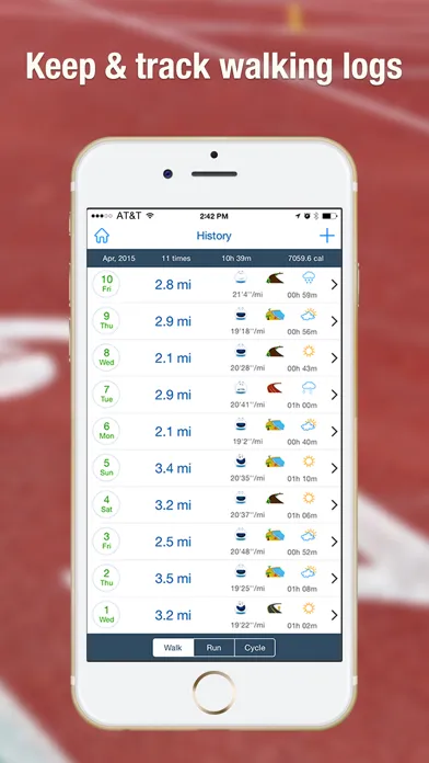 Ảnh chụp màn hình của Walk Diary Pro