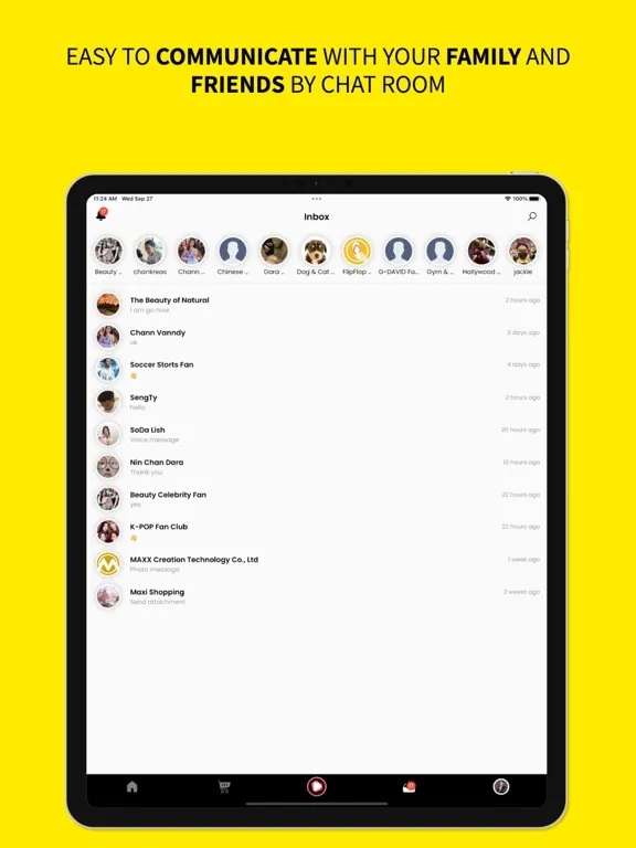 Ảnh chụp màn hình của FlipFlop Social Network iPad 