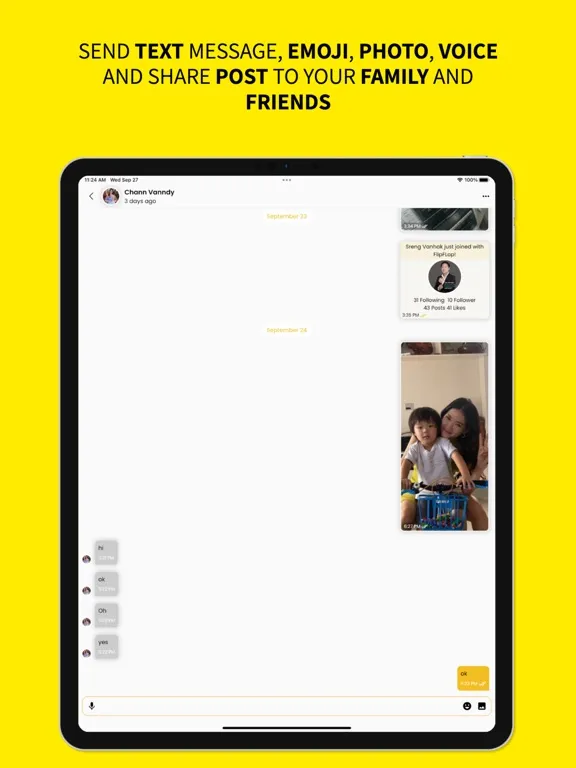 Ảnh chụp màn hình của FlipFlop Social Network iPad 