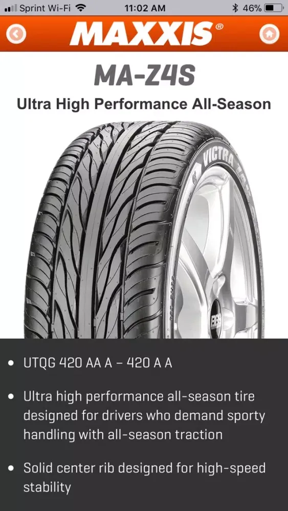 Maxxis Automotive Tires Ekran Görüntüleri
