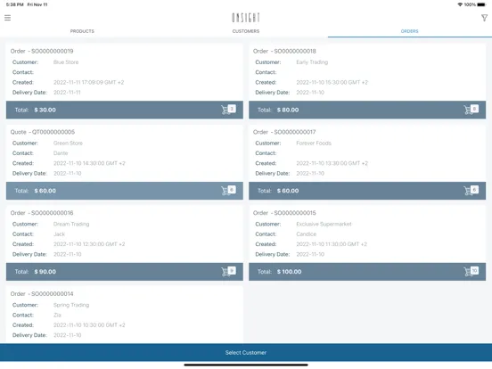 صور Onsight B2B Sales App iPad 