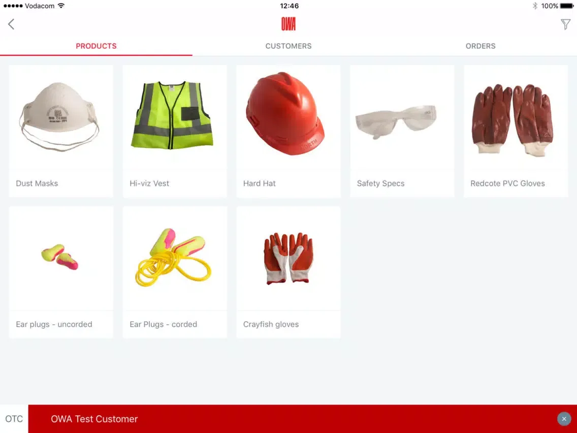 OWA Catalogue and Ordering App iPad  Screenshots