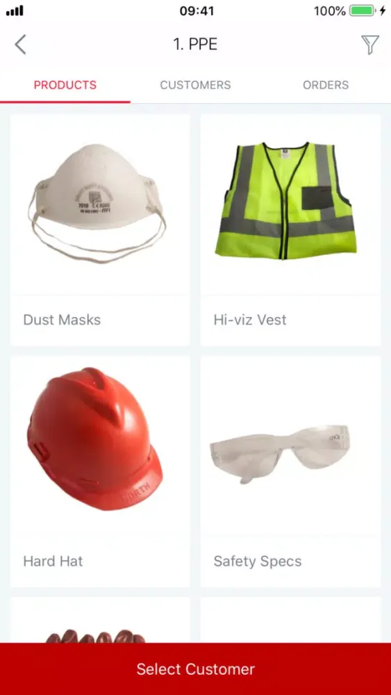 OWA Catalogue and Ordering App Screenshots