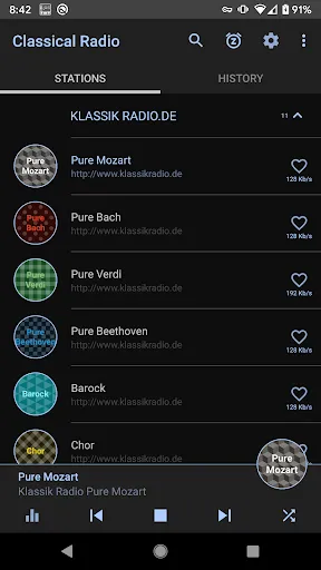 Classical Music Radio Screenshots