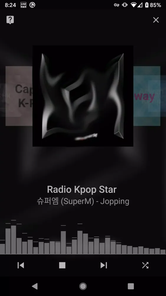 ภาพหน้าจอของ K-Pop Radio