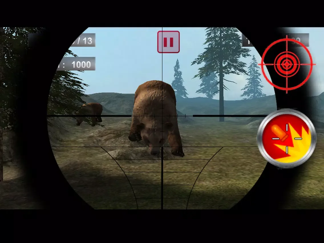 Captures d'écran de 3D Big Bear Hunting Survival iPad 
