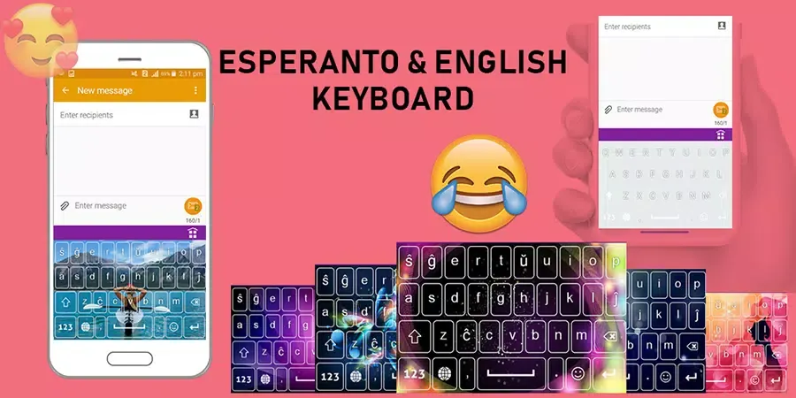 Tangkapan layar Esperanto Keyboard