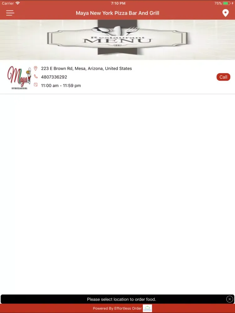 صور Maya New York Pizza iPad 