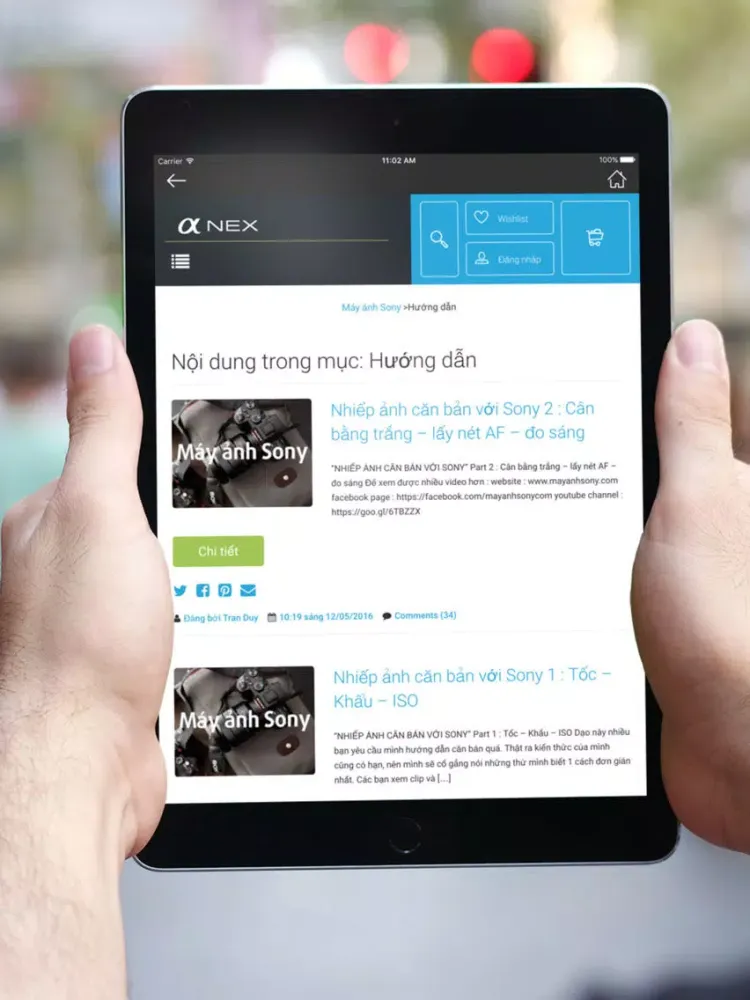 Captures d'écran de Máy ảnh Sony - mua bán và review máy ảnh iPad 