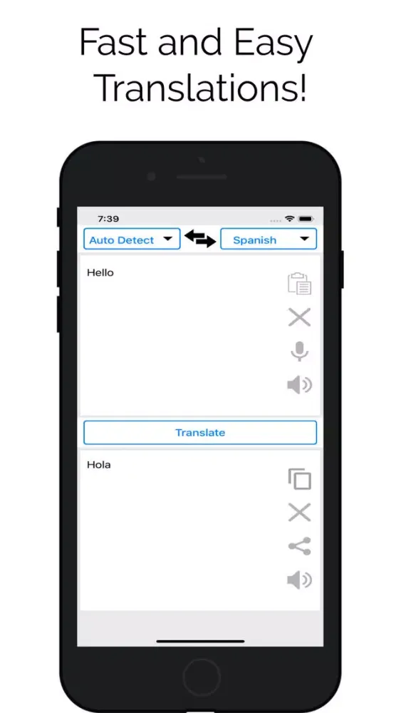 Multi Language Translator App スクリーンショット