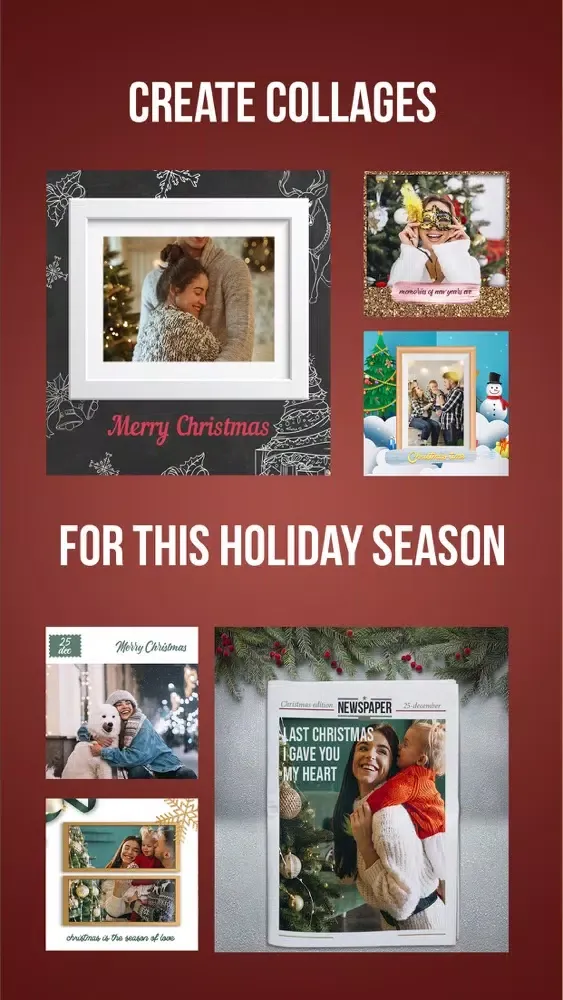 Christmas Frames Collage Maker 스크린샷