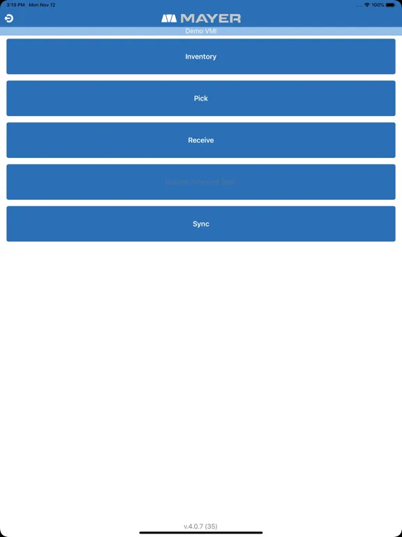 Mayer VMI iPad  Screenshots