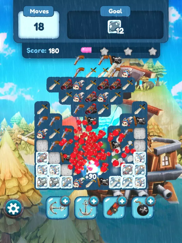 Tangkapan skrin Pirates Match Puzzle Mania iPad 