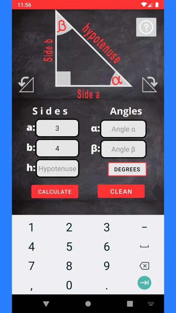 Captures d'écran de Right Triangle Calculator
