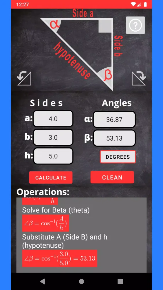 Captures d'écran de Right Triangle Calculator