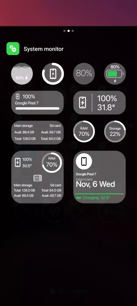 OS Style Control Center Screenshots