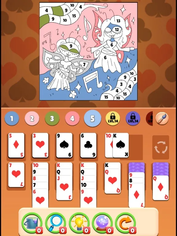 Solitaire Coloring Wonderland iPad  Ekran Görüntüleri