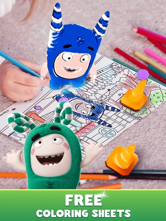 Oddbods Live Coloring (AR) iPad  स्क्रीनशॉट