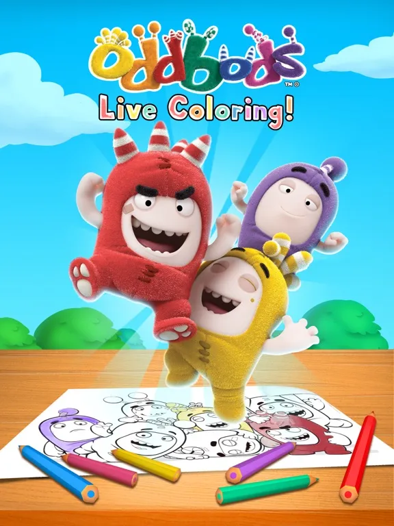 Oddbods Live Coloring (AR) iPad  स्क्रीनशॉट