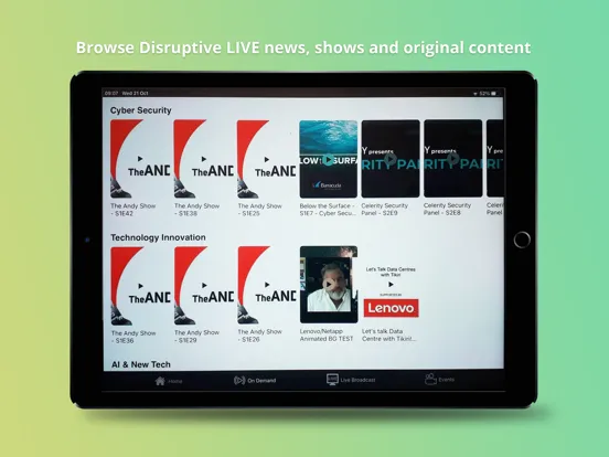 Disruptive Live iPad  سکرین شاٹس