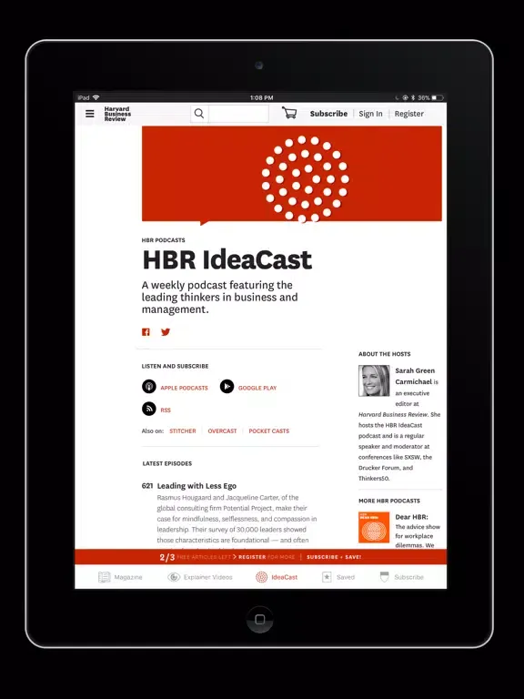 صور The HBR App iPad 