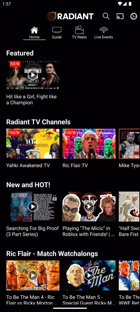 Скриншоты Radiant TV