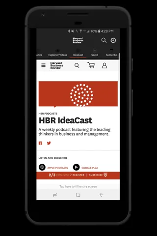 Harvard Business Review Screenshots