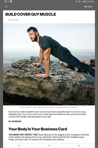 Ảnh chụp màn hình của Men's Health Magazine