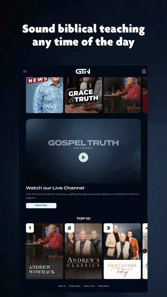 Capturas de pantalla de Gospel Truth Network