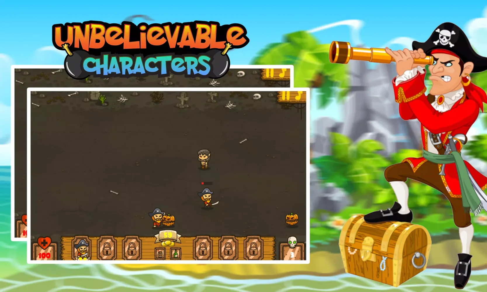 Capturas de tela do Pirate vs Zombie