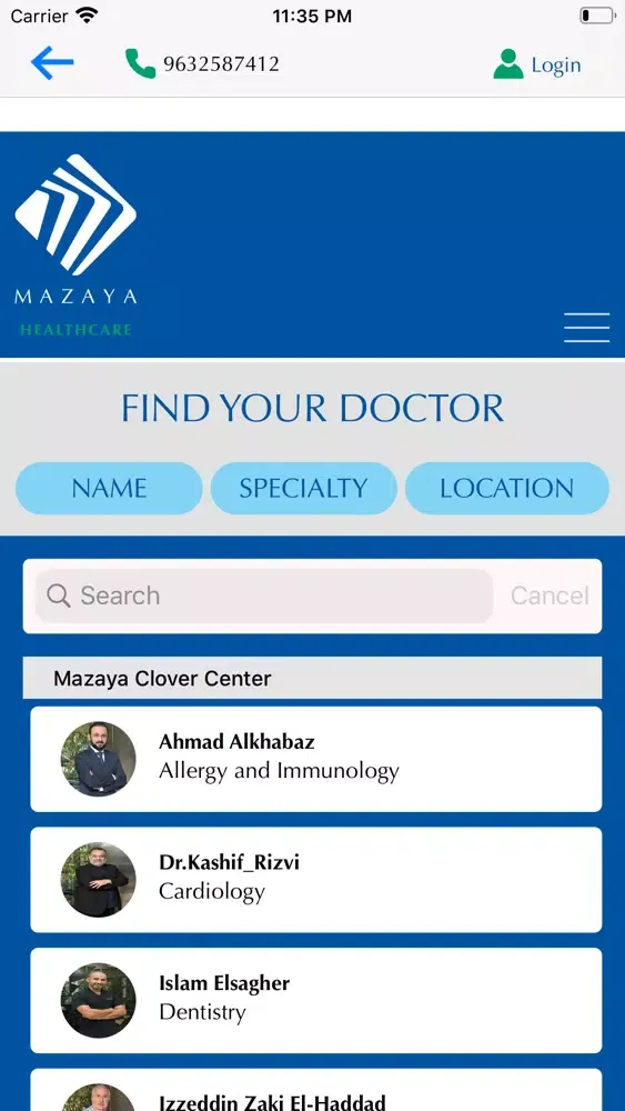 Capturas de tela do Mazaya Healthcare
