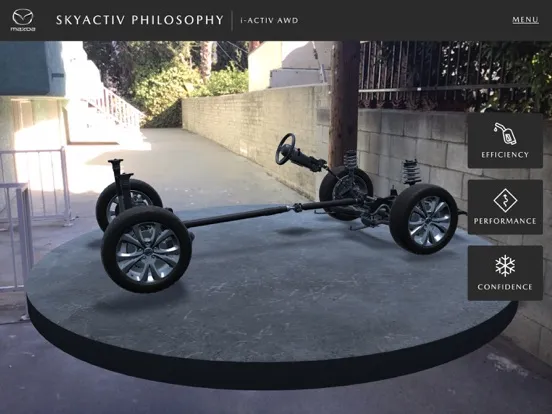 Tangkapan skrin Mazda Vision AR App iPad 