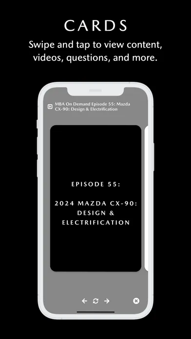 Capturas de pantalla de Mazda Smart Cards