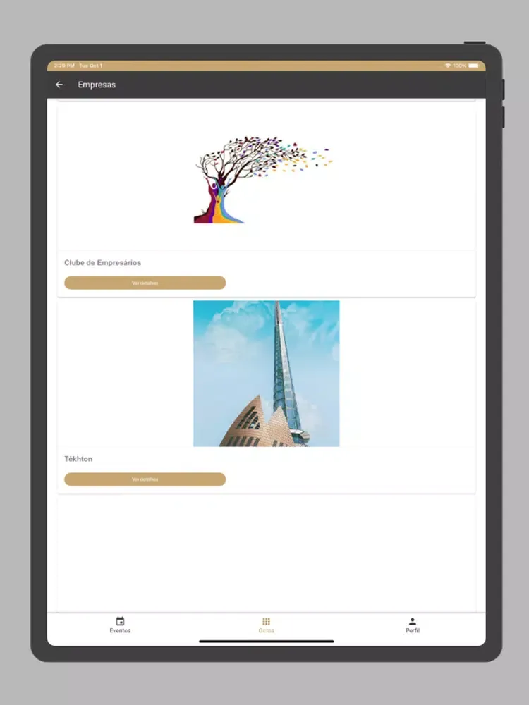 Clube de empresários iPad 應用截圖