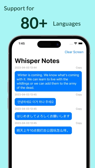 Whisper Notes - Speech To Text স্ক্রিনশট