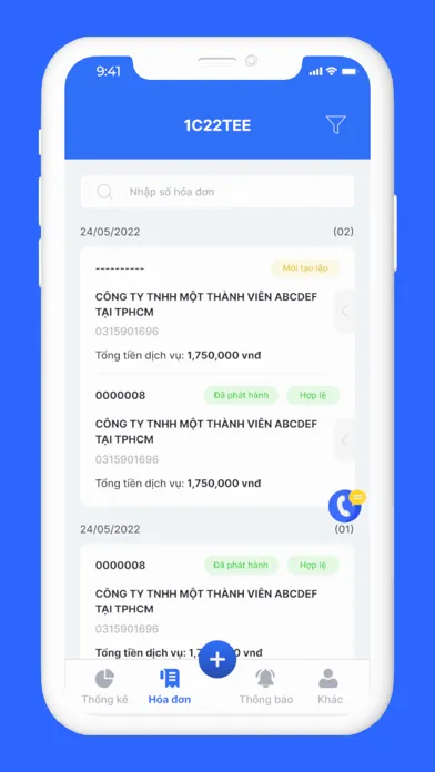 Tangkapan skrin Matbao-invoice