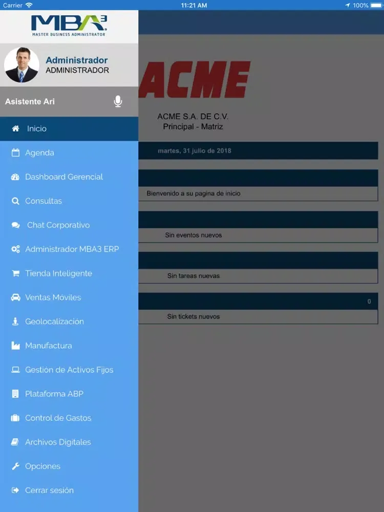 Zrzuty ekranu MBA3 Móvil iPad 
