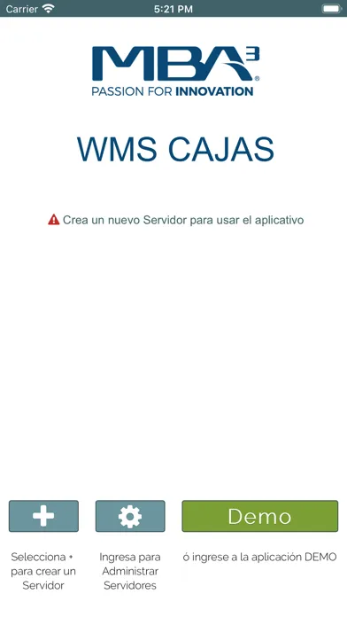 Captures d'écran de WMS Cajas
