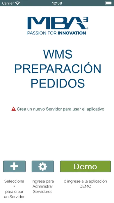 Captures d'écran de WMS Preparación Pedidos