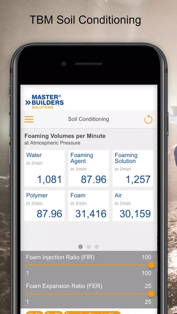 Capturas de pantalla de TBM Soil Conditioning
