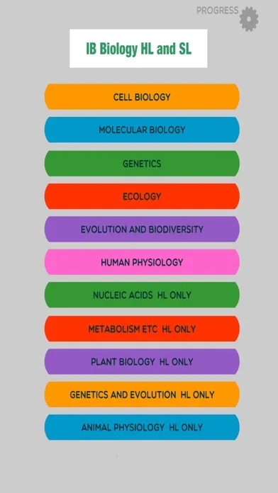 Screenshot di IB Biology SL and HL Key Terms Games