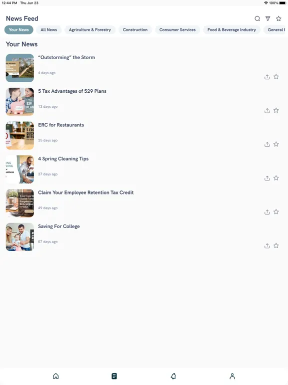Ảnh chụp màn hình của MBE CPAs iPad 