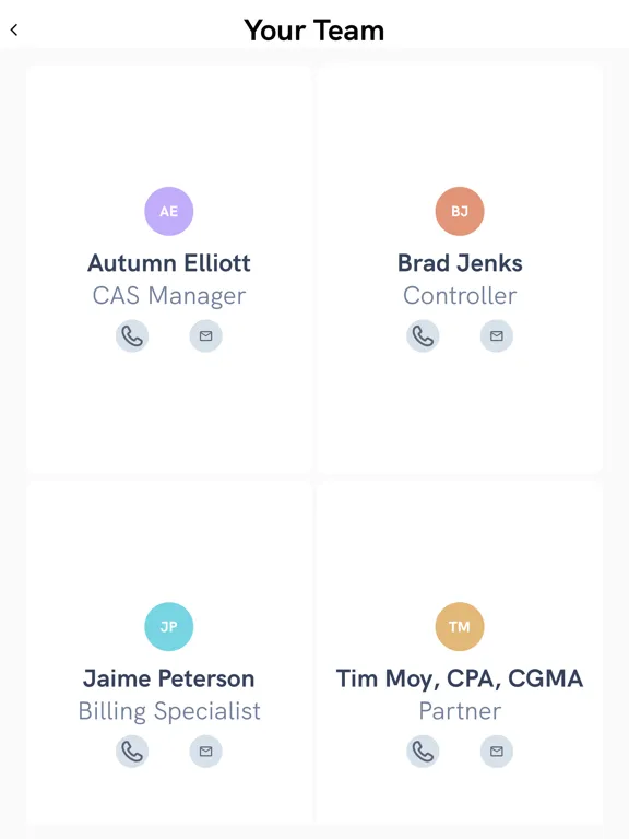Ảnh chụp màn hình của MBE CPAs iPad 