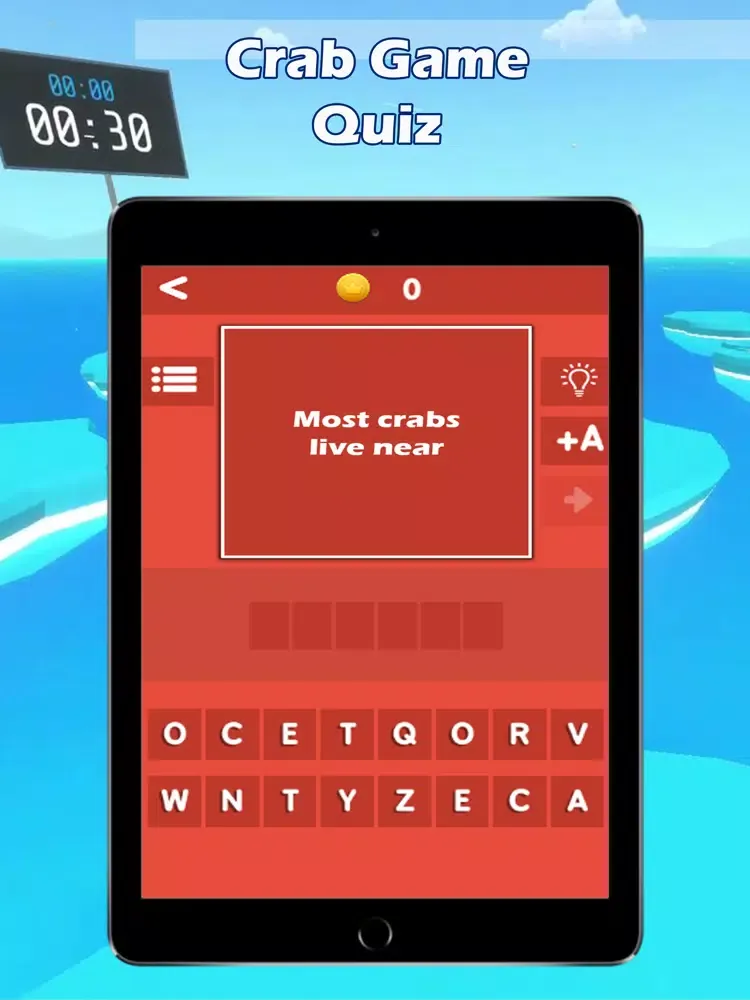 Crab Challenge Survival Quiz iPad  스크린샷