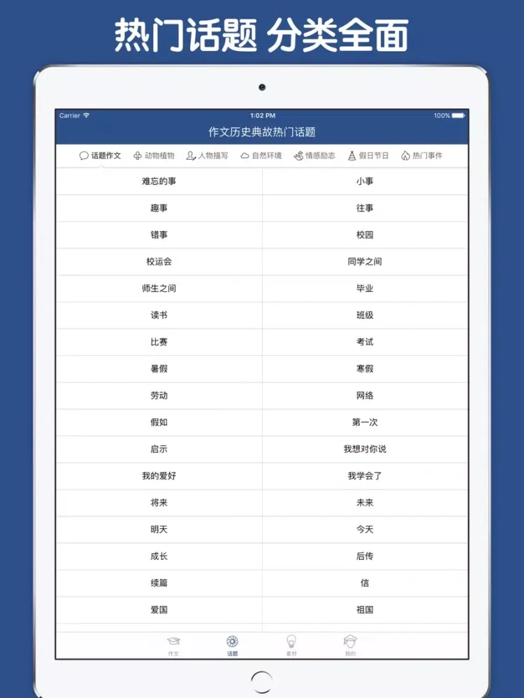 作文历史典故素材大全 iPad  Screenshots