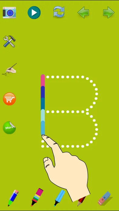 Tangkapan skrin Trace Letter Level 4, Uppercas
