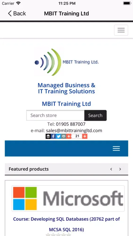 Tangkapan skrin MBIT Training Ltd