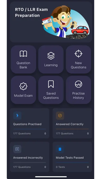 Zrzuty ekranu RTO / LLR Exam Guru