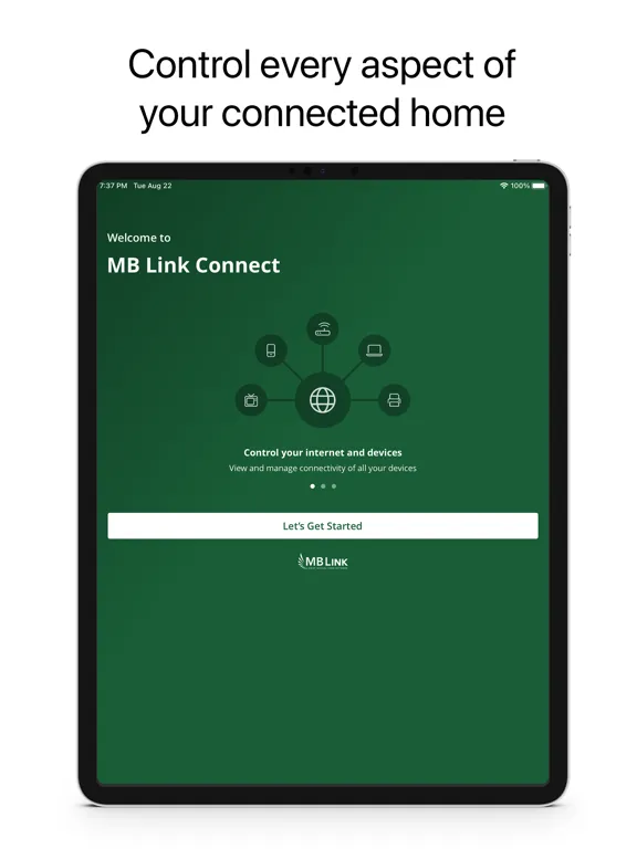 Tangkapan layar MB Link Connect iPad 