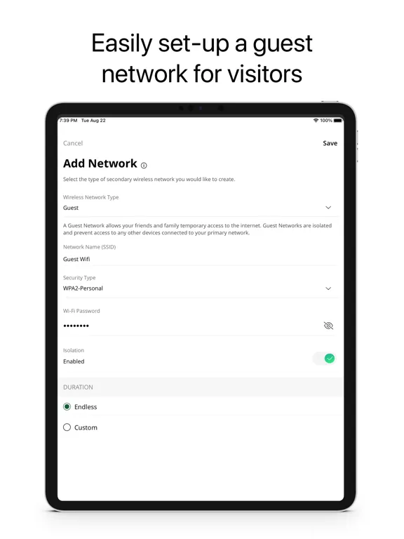 Tangkapan layar MB Link Connect iPad 